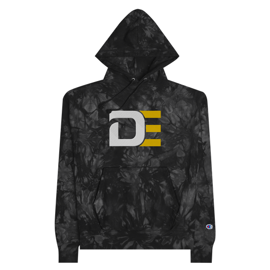 DE EMBROIDERED CHAMPION TIE-DYE HOODIE