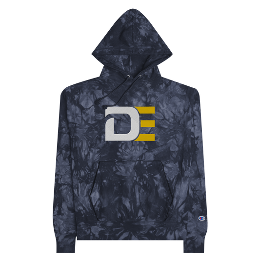 DE EMBROIDERED CHAMPION TIE-DYE HOODIE